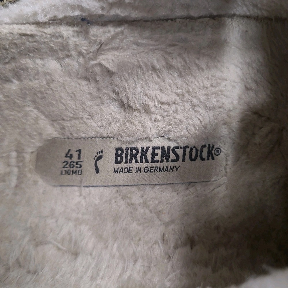 Birkenstock Boston Shearling Clogs EU 41 /Ladies 10 Sage Green Suede Shoes Mules - Picture 16 of 16